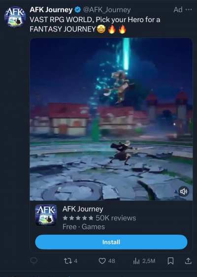 Saw this ad for a mobile game on Twitter and uhh&hellip; I suppose they were a little inspired 