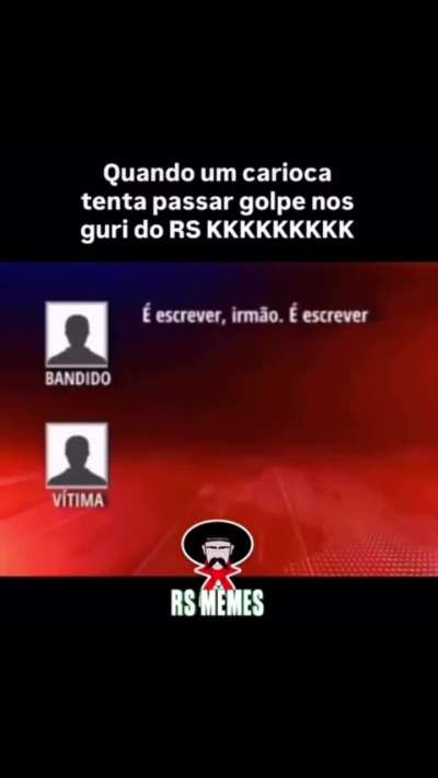 At&eacute; eu que sou sul rachei com isso kkkkkk