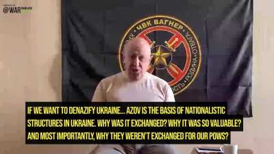 UA POV | Translated clips from a recent interview with Prigozhin, where he talks about events preceding the start of the "SMO" and how the MoD deceived the public about why it started, and the real reasons why, along with how the MoD demanded any advances