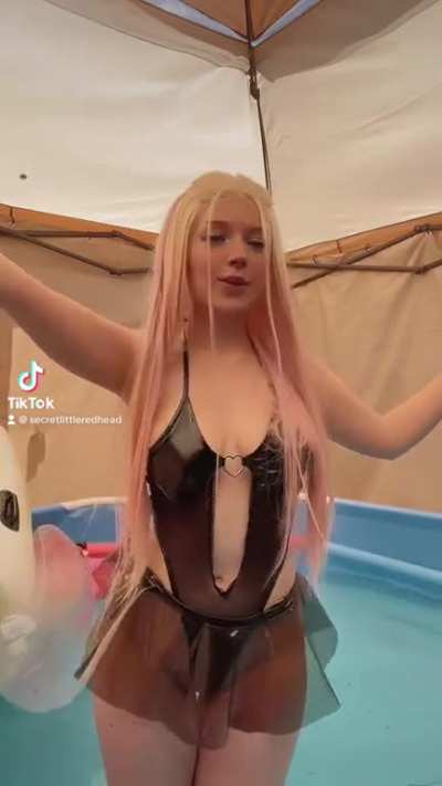 Leather swim suit