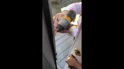 Landlady attempts to DIY eviction with drill