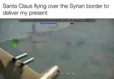 Santa evitando las defensas de la frontera de Siria