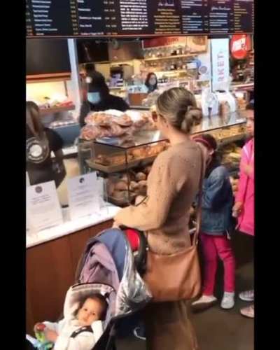 A disgusting Karen called this gentleman a "bitch-ass n****r" for denying her service at Davidovich Bakery in NYC.