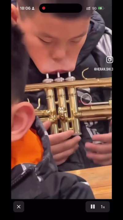 Recently Started Teaching My First School Band! Little Timmy Here Is Struggling, But He&rsquo;s Got The Spirit!