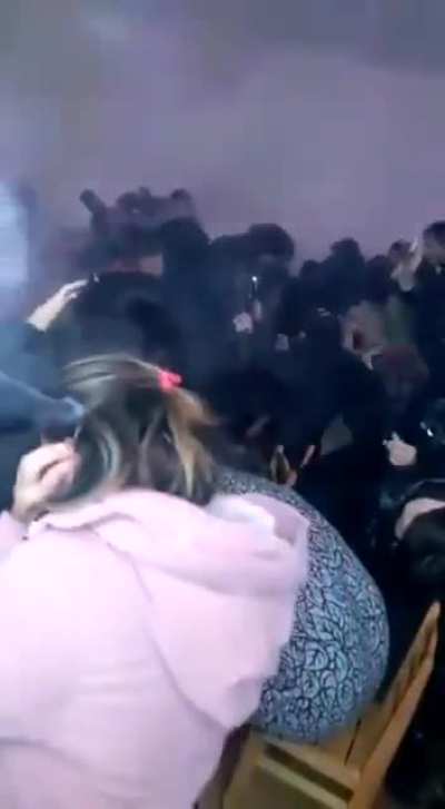 Blowing up fireworks indoors
