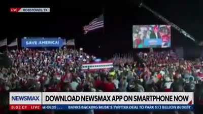 The crowd starts singing while Trump is talking about January 6th