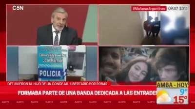 Detuvieron al hijo de un concejal libertario por asaltar a una anciana de 89 años. El joven de 20 años formaba parte de una banda que se dedicaba a hacer entraderas a jubilados. La primera reacción de su padre fue decir: 