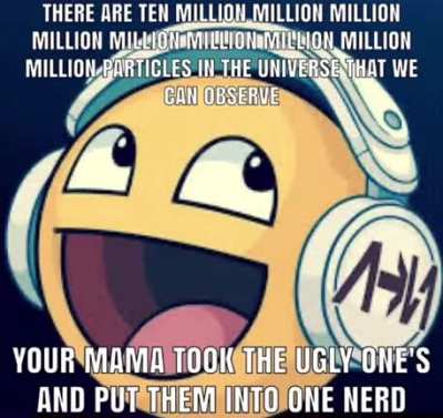 10 million million million million million million million million million million particles