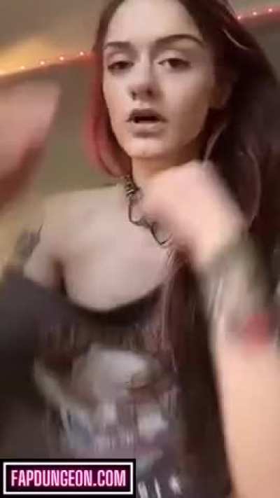 Goth Babe NipSlip