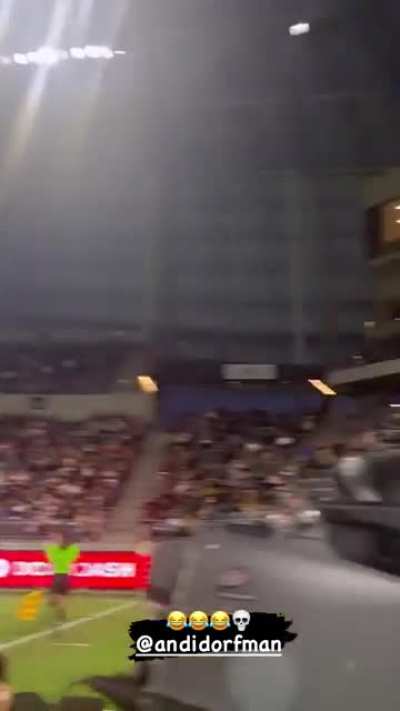 At a soccer match