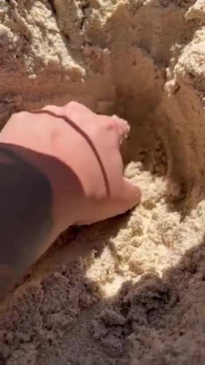 Lightly Etching the soft sand