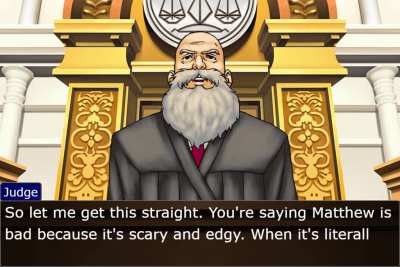 #scp-discussion conversation recreated in Ace Attorney.