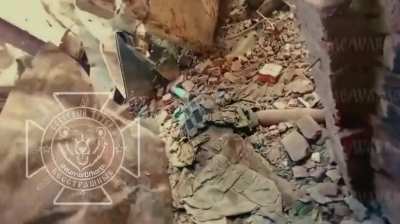 RU POV: GoPro Footage of "North" Group Stormtroopers inspecting a destroyed UAF position, finding KIA soldiers in Volchansk. 