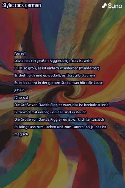 D&auml;vid hat einen Gro&szlig;en Riggler! (Made With Suno.ai)