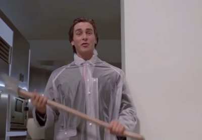 Never trust a man who wears a raincoat indoors