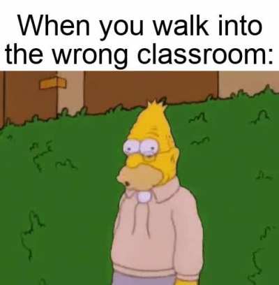 *the whole classroom stops and stares at you*
