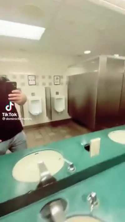Someone shooting up the toilet