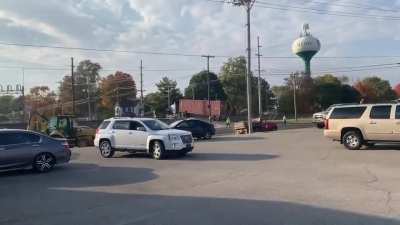 Pendleton, Indiana, US&mdash;Train collides with semi truck&mdash;Oct. 9,2020