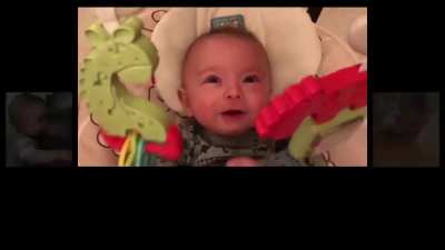 Dad uses his son baby noises to recreate "Thunderstruck" by AC/DC
