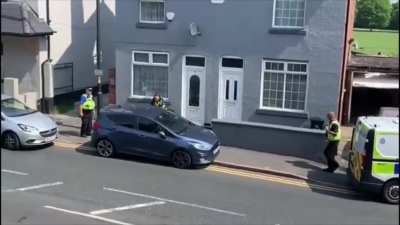 Man Jumps from Roof to escape Police