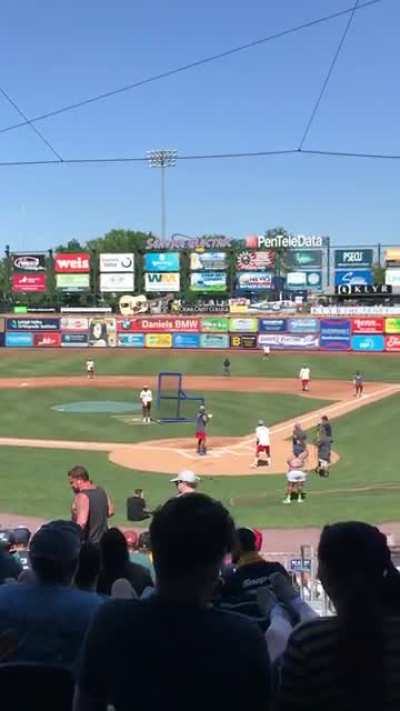 Jalen Hurts Striking out Micah Parsons at celebrity softball game