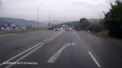 &Scaron;koda (White car) driver caused the death of two people in the gray Lada