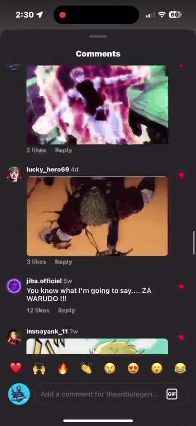 Za warudo reference