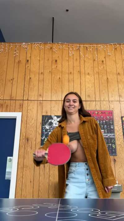 High stakes game at the ping pong bar