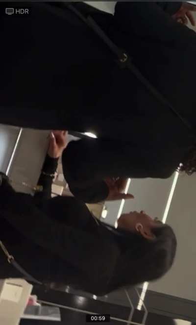 Asian MILF and white milf starring at my big gorilla bulge white milf jaw drops to floor after seeing it 