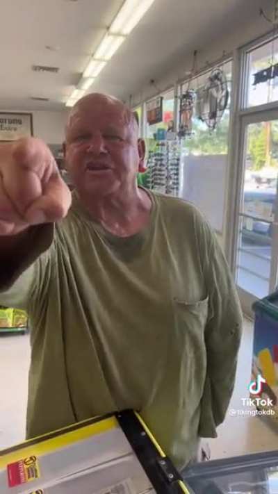 Racist meltdown in gas station