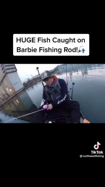 Huge fish caught on Barbie rod