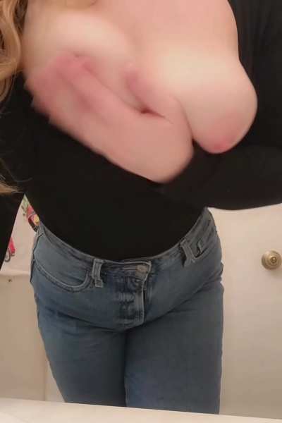 Let's watch them bounce in the mirror while you fuck me over the sink