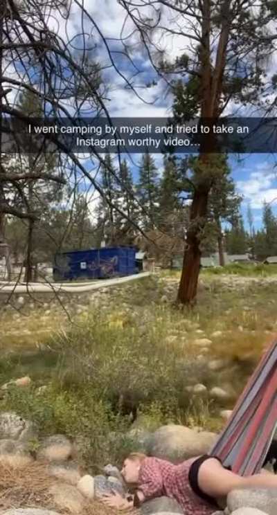 To lay in a hammock