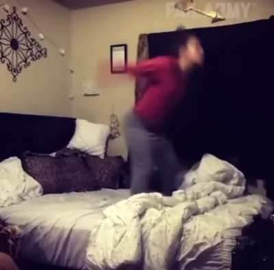 She did three