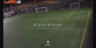 🤬Everyone lie down! This is how today's evening football match in Kharkiv went.
