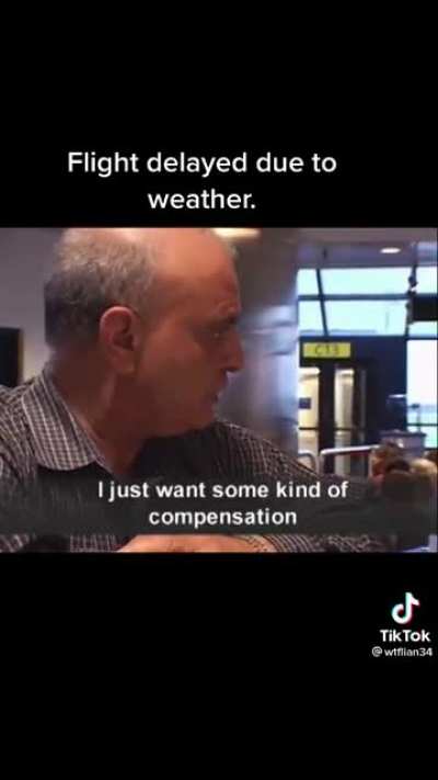 Flight delayed due to weather