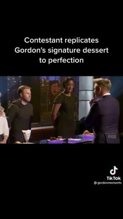 Master chef contestant replicates Gordon Ramsey&rsquo;s signature dish to perfection (happy freakout)