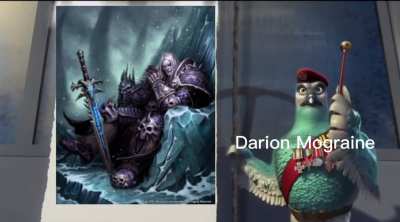 Darion teaching the newly formed Ebon Blade who their ally and enemy are: