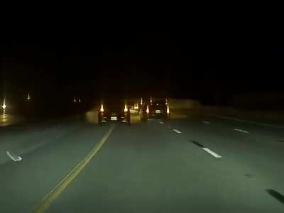 [USA] Merges into cop car in blind spot
