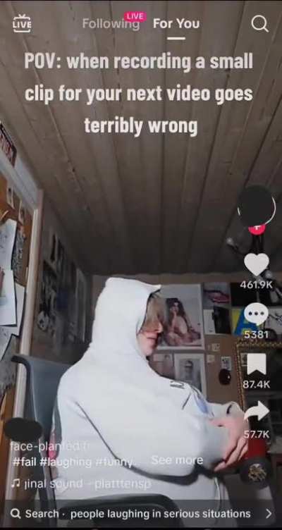 How many times do you think he recorded this before saying, "This is the perfect 'I'm Insane' shot!".