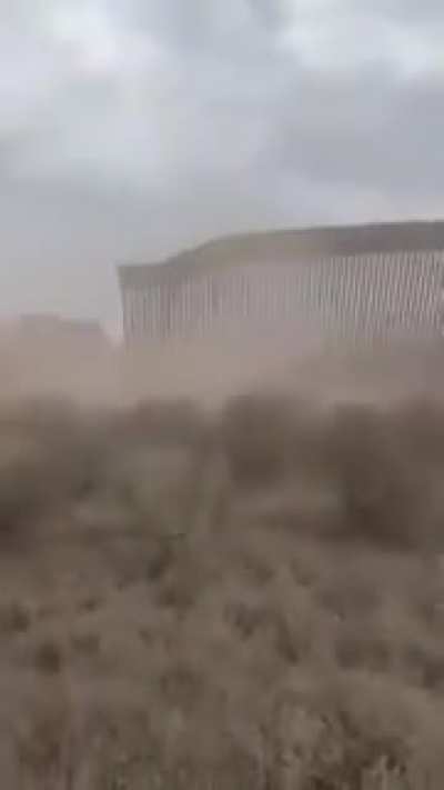 Trump's Wall (fence) Collapsing from Hurricane Hanna - 26 July 2020