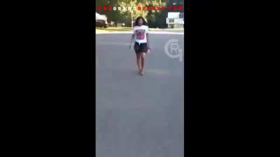 Comedian Malcolm Hatchett getting chased down by woman demanding money.
