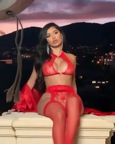 In red stockings