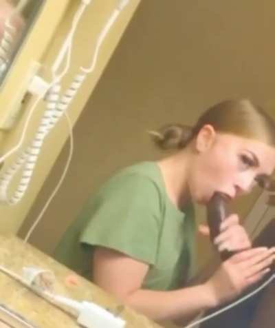 Teen sucks bbc