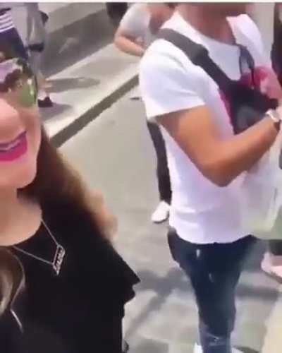 Just a girl filming herself
   