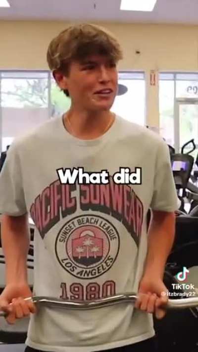 The guy interrupts a shop owner&rsquo;s business with a lame barbell prank.