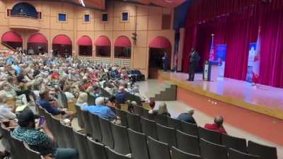 Byron Donalds faces a tough crowd about Elon Musk and DOGE comments at town hall event in Estero, FL