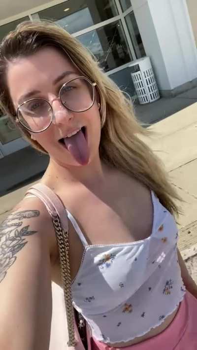 Heading back to my car covered in cum
