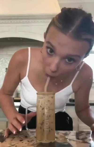 Practicing her game