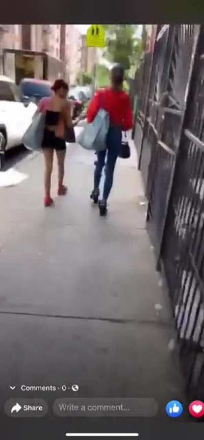 A girl dissed rah rah and got knocked out